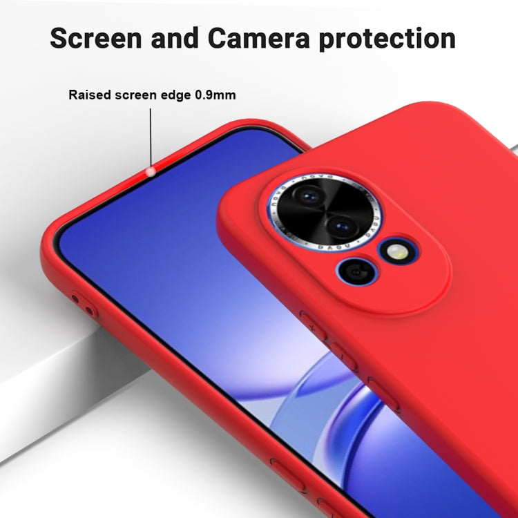 Funda Protectora Silicona Líquida Huawei Nova 12 Cobertura Total a Prueba de Caídas (Rojo)