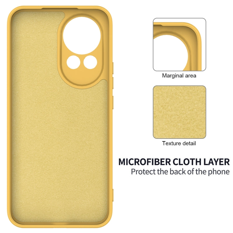 Funda Protectora Silicona Líquida Huawei Nova 12 Cobertura Total (Amarillo)