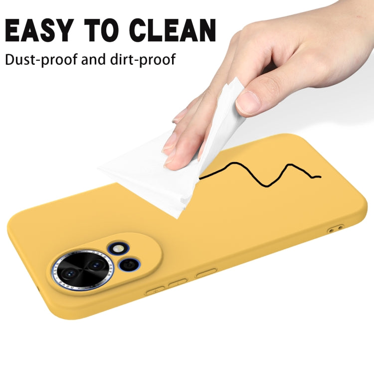 Funda Protectora Silicona Líquida Huawei Nova 13 Cobertura Total a Prueba de Caídas (Amarillo)