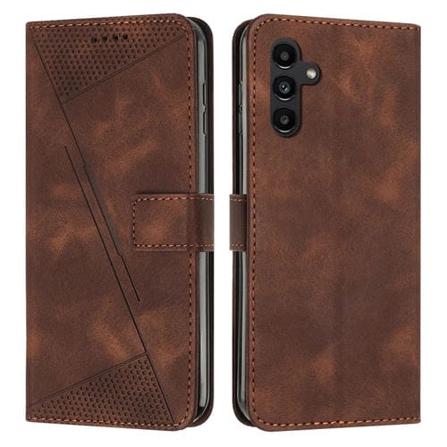 Funda de Cuero para Samsung Galaxy A05S Dream Triangle con Cordón (Marrón)