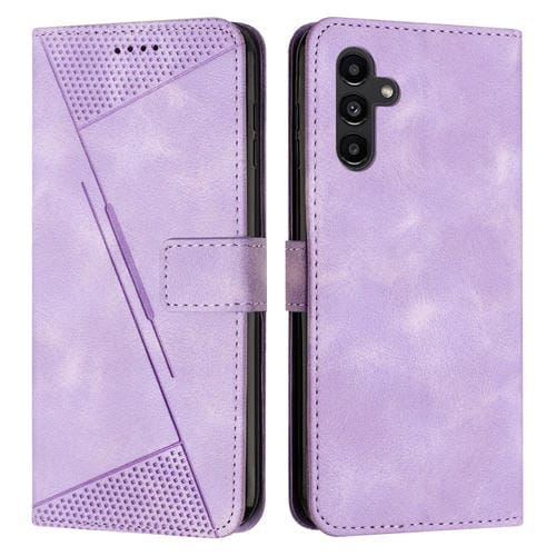 Funda de Cuero para Samsung Galaxy A15 Dream Triangle con Cordón (Púrpura)