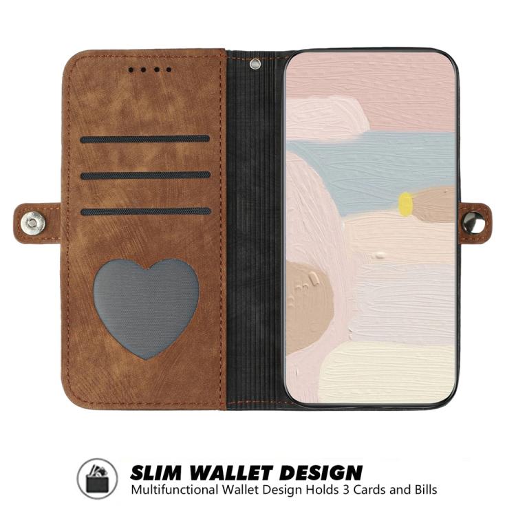 Funda de Cuero para Huawei Nova 8 Se 4G con Correa y Hebilla Doble Plegable (Marrón)