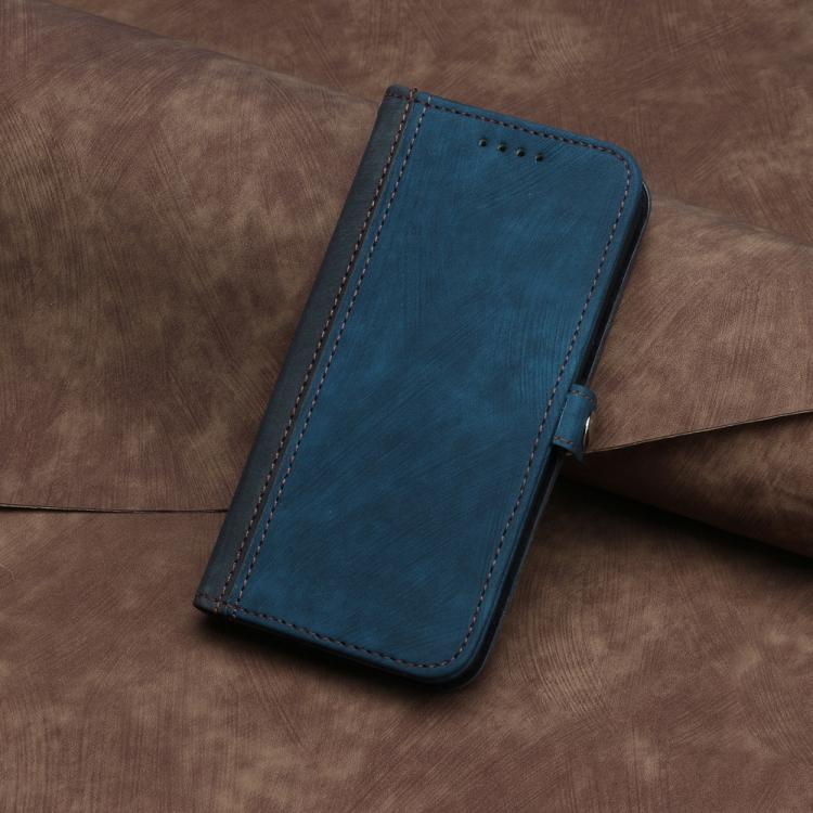 Funda de Cuero con Correa y Hebilla Lateral Doble para Huawei Enjoy 50 Pro/Nova Y90 (Azul Real)