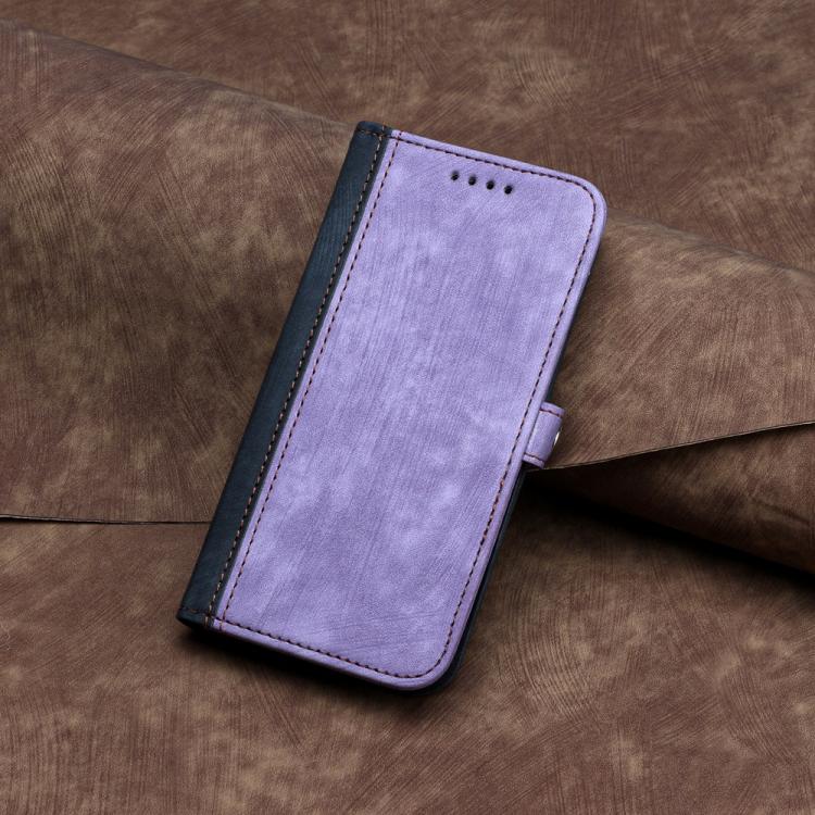 Funda de Cuero con Correa y Hebilla Lateral Doble para Huawei Enjoy 50 Pro/Nova Y90 (Morado)
