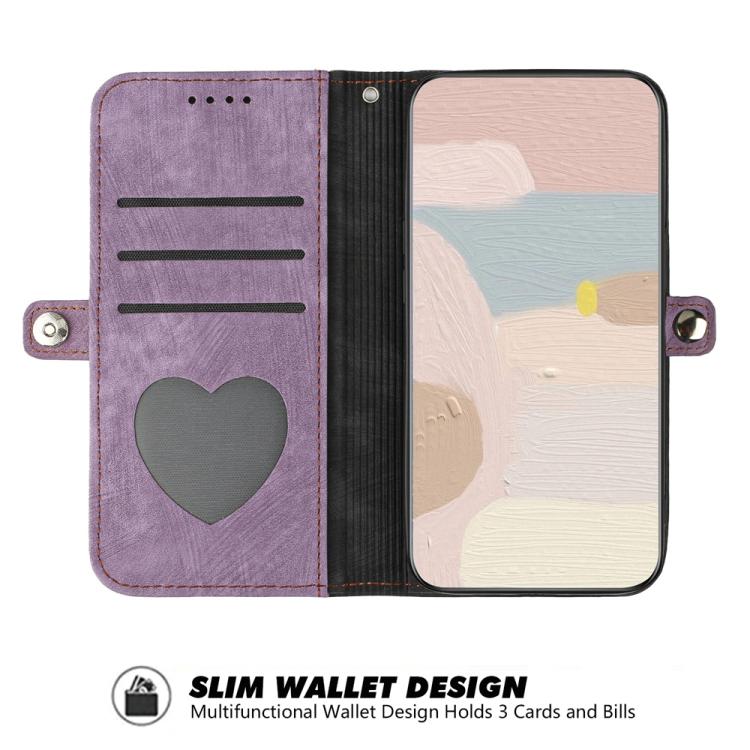 Funda de Cuero con Correa y Hebilla Lateral Doble para Huawei Enjoy 50 Pro/Nova Y90 (Morado)