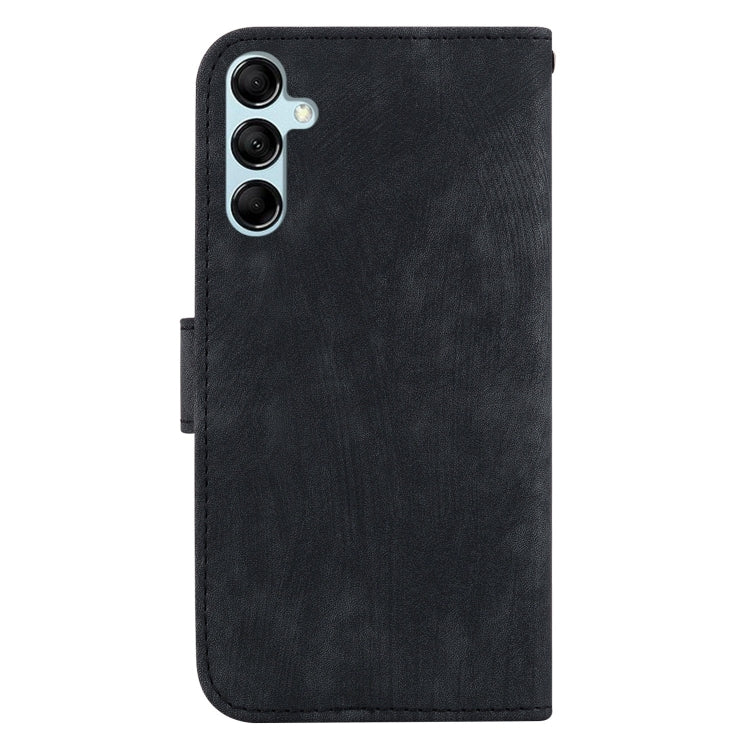 Para Samsung Galaxy M54 5G Funda para teléfono de cuero con relieve Little Tiger (negro)