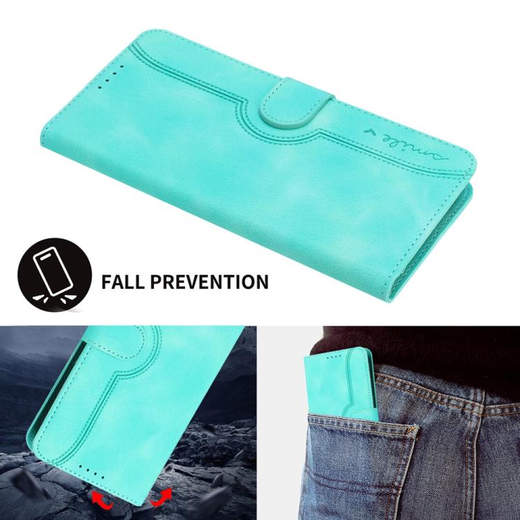 Funda de Cuero Huawei Nova 8 Se con Diseño de Corazón (Azul Claro)