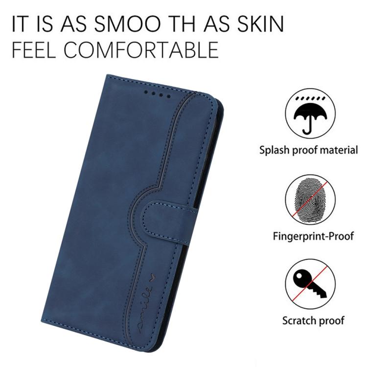 Funda de Cuero con Diseño de Corazón para Huawei Nova 12 Pro y Nova 12 Ultra (Azul Real)