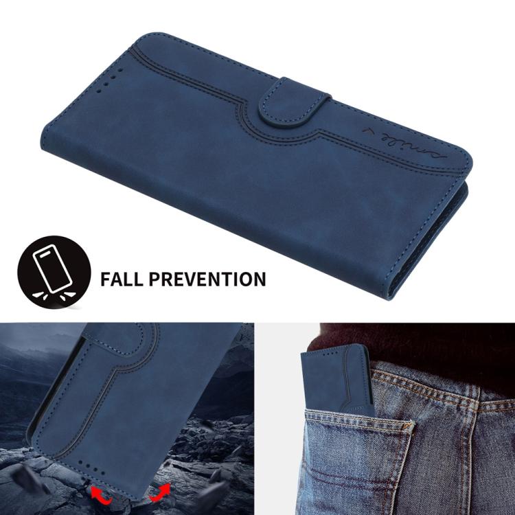 Funda de Cuero con Diseño de Corazón para Huawei Nova 12 Pro y Nova 12 Ultra (Azul Real)