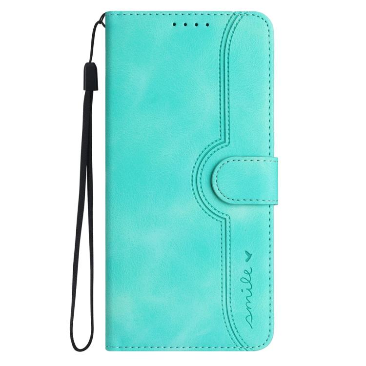 Funda de Piel Sintética con Diseño de Corazón para Huawei P50 (Azul Claro)