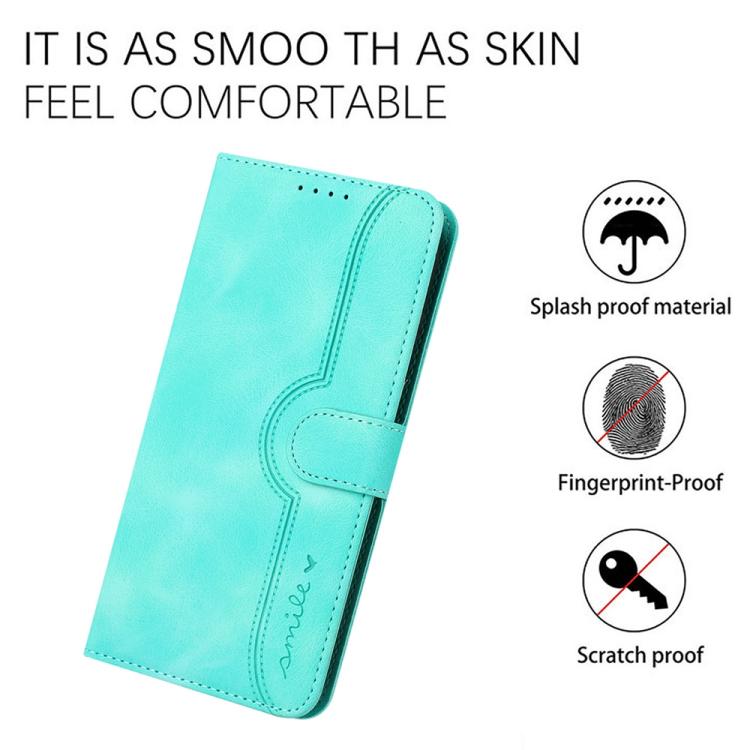 Funda de Piel Sintética con Diseño de Corazón para Huawei P50 (Azul Claro)