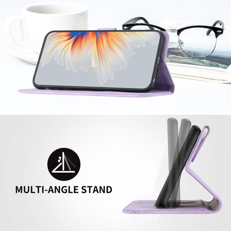 Funda Piel Sintética Huawei P50 Diseño Corazón (Morado)