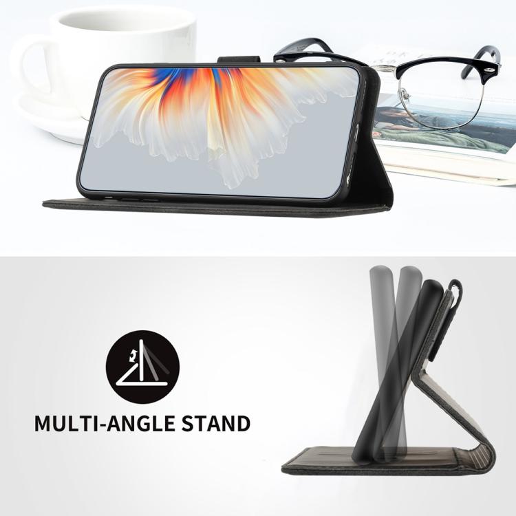 Funda de Cuero con Diseño de Corazón para Huawei Enjoy 50 Pro/Nova Y90 (Negra)