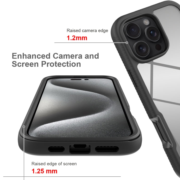 Funda para iPhone 16 Pro Max TPU Transparente con Diseño Cielo Estrellado a Prueba de Golpes (Azul Oscuro)