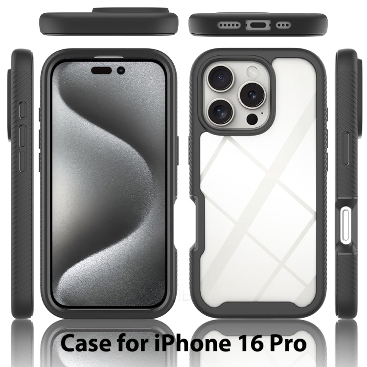 Funda para iPhone 16 Pro Starry Sky TPU Transparente a Prueba de Golpes (Azul Oscuro)