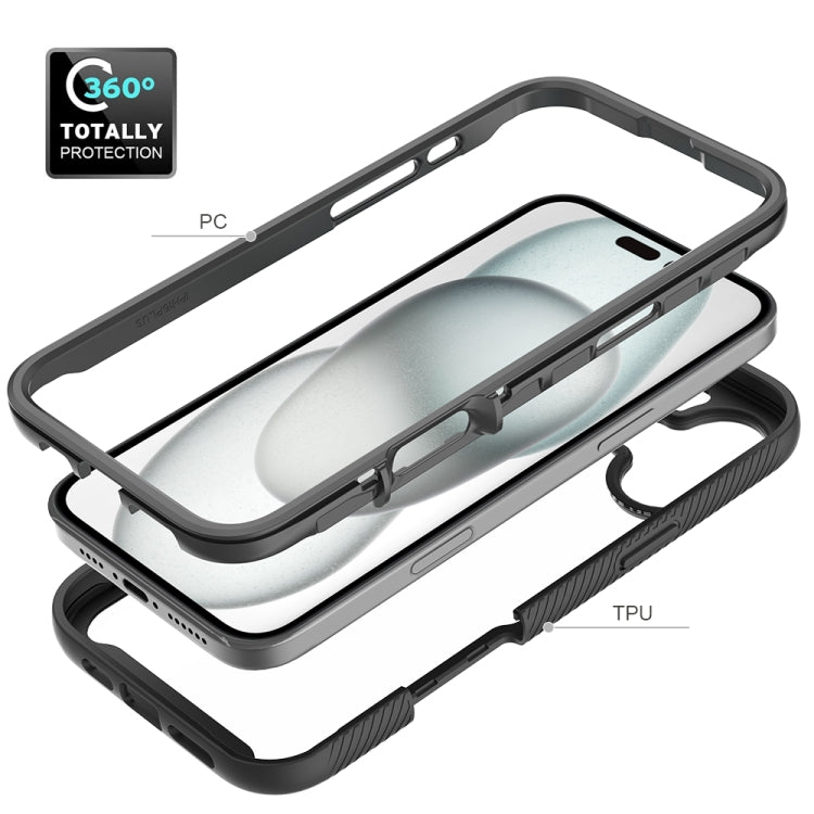 Funda para iPhone 16 Plus TPU Transparente a Prueba de Golpes Diseño Cielo Estrellado (Azul Oscuro)