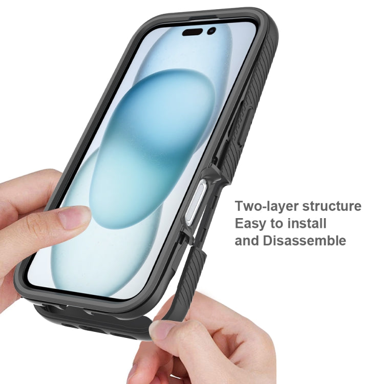 Funda para iPhone 16 TPU Transparente a Prueba de Golpes Diseño Cielo Estrellado (Rosa)