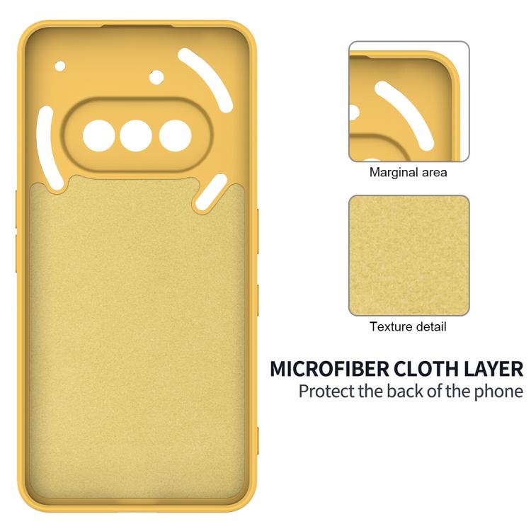 Funda de Silicona Líquida For Nothing 3A a Prueba de Golpes (Amarilla)