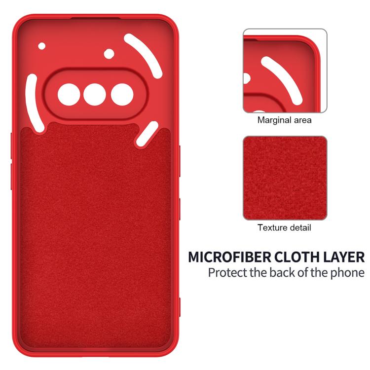 Funda de Silicona Líquida For Nothing 3A a Prueba de Golpes (Roja)