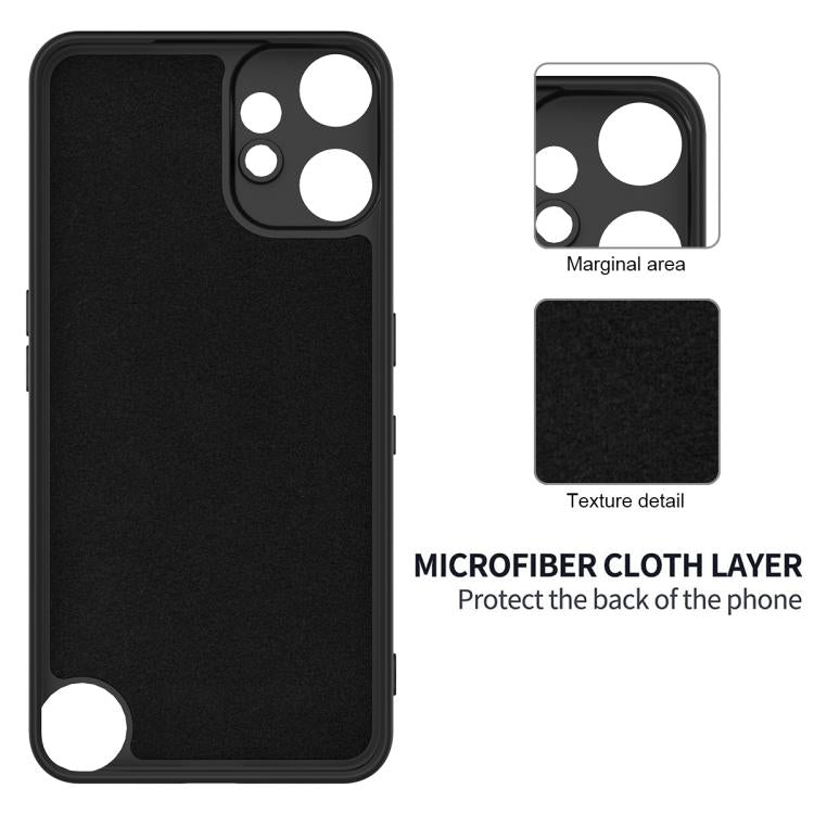 Funda de silicona líquida de color sólido CMF Phone 2 Pro, a prueba de caídas y cobertura total (negra)