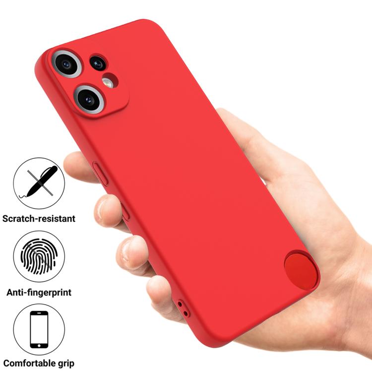 Funda de silicona líquida de color sólido CMF Phone 2 Pro, a prueba de caídas y cobertura total (roja)