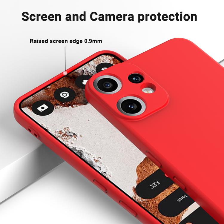 Funda de silicona líquida de color sólido CMF Phone 2 Pro, a prueba de caídas y cobertura total (roja)