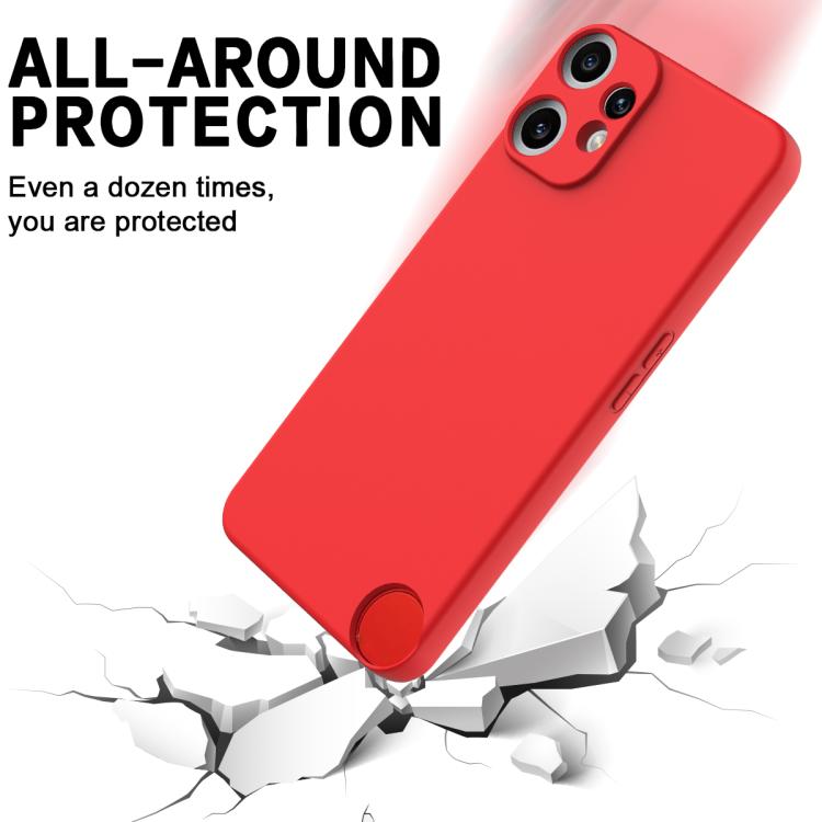 Funda de silicona líquida de color sólido CMF Phone 2 Pro, a prueba de caídas y cobertura total (roja)