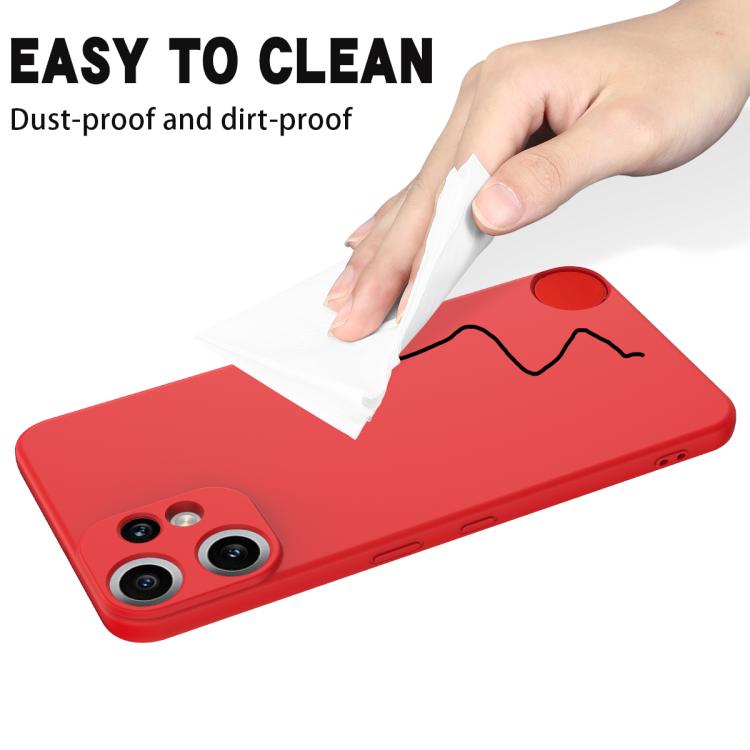 Funda de silicona líquida de color sólido CMF Phone 2 Pro, a prueba de caídas y cobertura total (roja)