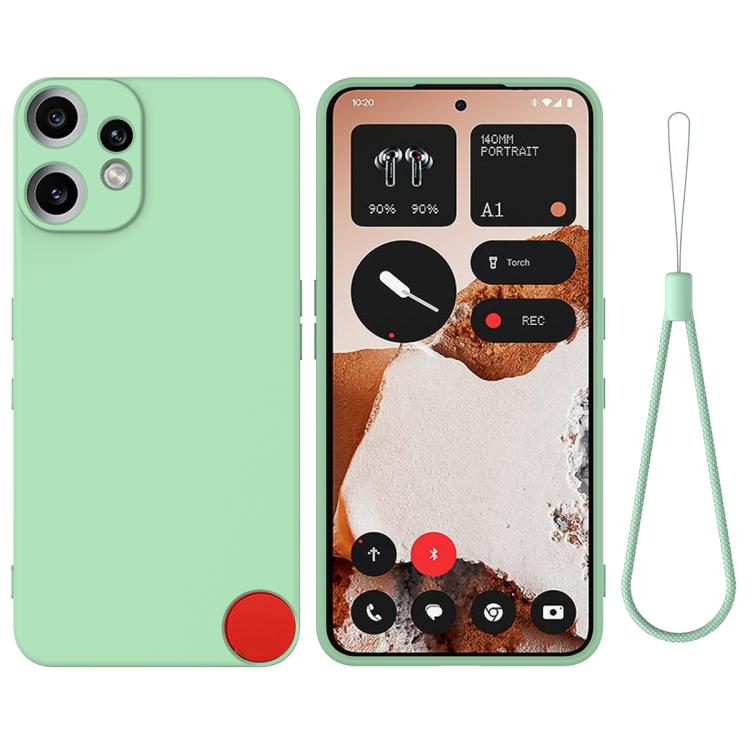 Funda de silicona líquida de color sólido CMF Phone 2 Pro, a prueba de caídas y cobertura total (verde)