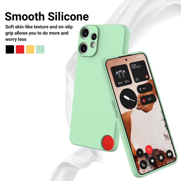 Funda de silicona líquida de color sólido CMF Phone 2 Pro, a prueba de caídas y cobertura total (verde)