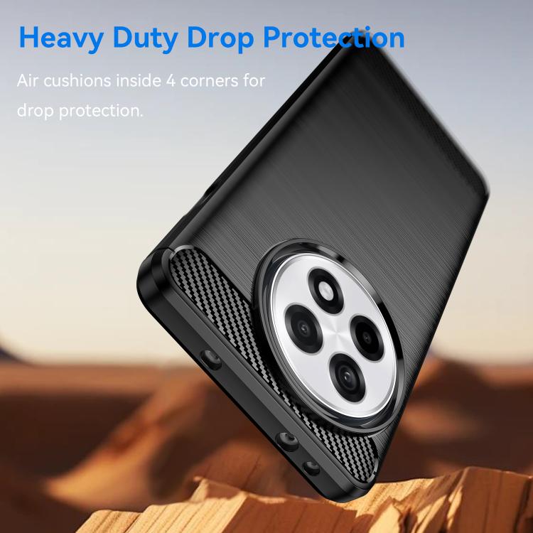 Funda de TPU para OnePlus Ace 5 5G con Textura Cepillada de Fibra de Carbono (Negra)