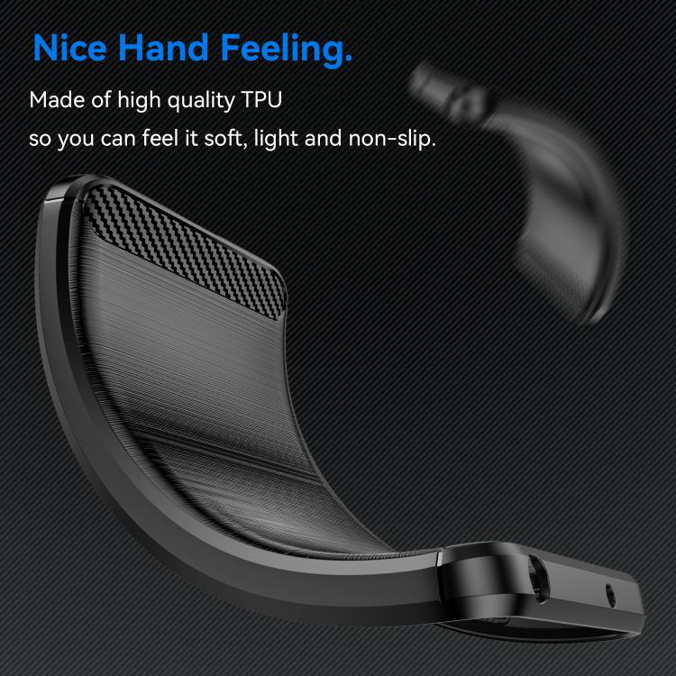 Funda de TPU para OnePlus Ace 5 5G con Textura Cepillada de Fibra de Carbono (Negra)
