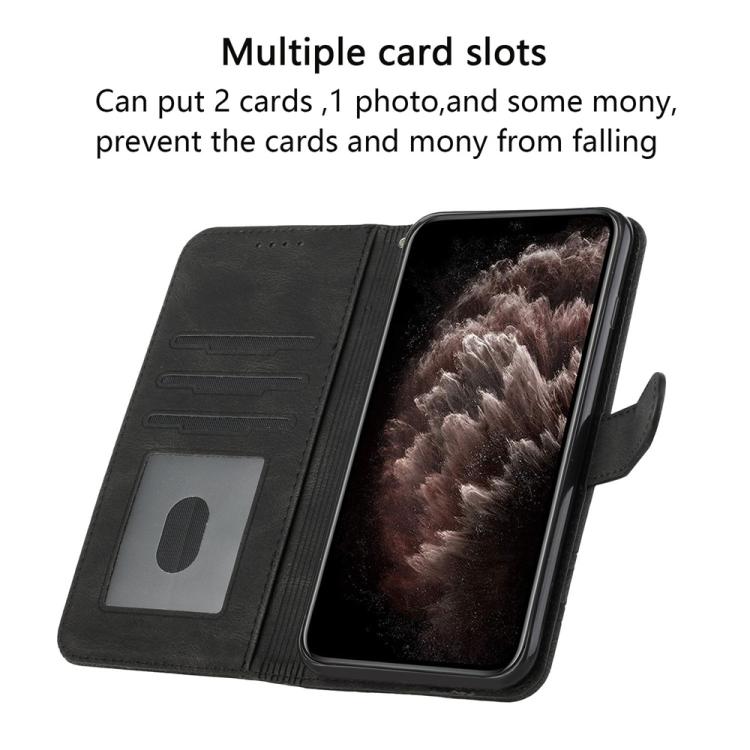 Funda de Cuero con Tapa Cúbica para Huawei Enjoy 50 y Nova Y70 (Negra)