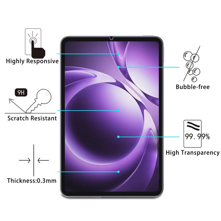 Película de vidrio templado a prueba de explosiones para Xiaomi Redmi K Pad de 8.8 pulgadas, 2 unidades, 9H, 0.3 mm
