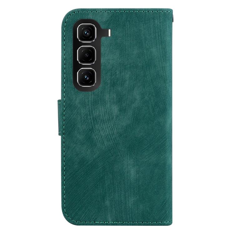 Funda de cuero con relieve de tigre para Infinix Hot 50 Pro+ 4G (verde)