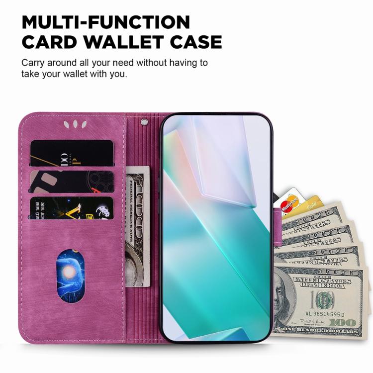 Funda de cuero con relieve de tigre para Infinix Hot 50 Pro+ 4G (rosa)