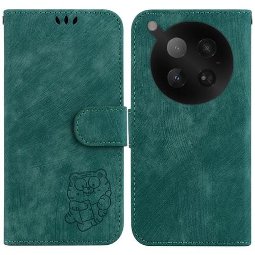 Funda de cuero con relieve de tigre para Infinix Zero 40 4G/5G (verde)