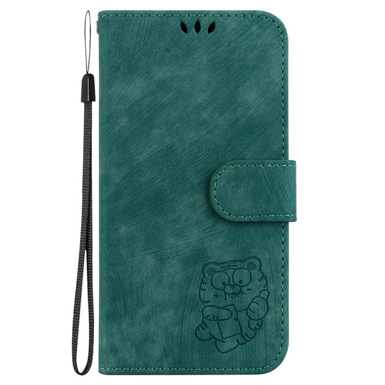 Funda de cuero con relieve de tigre para Infinix Zero 40 4G/5G (verde)