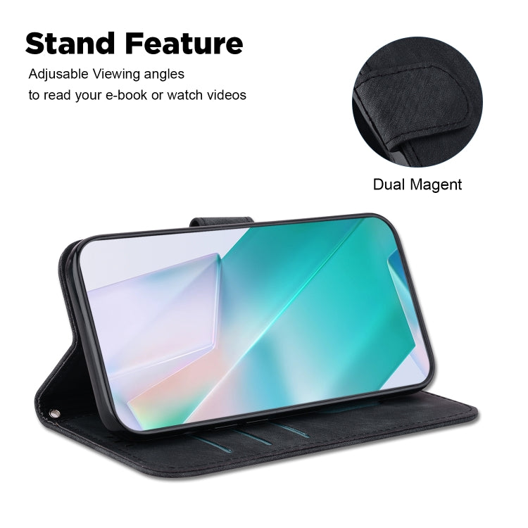 Funda de Cuero para Sony Xperia 1 Vi con Relieve Little Tiger (Negro)