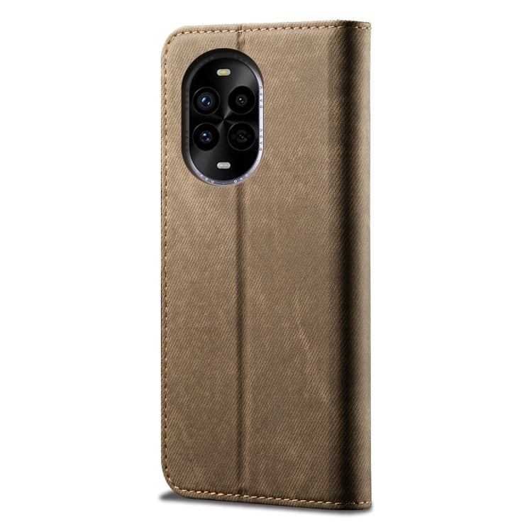 Funda de Cuero con Textura Vaquera para Huawei Nova 13 Pro 5G (Caqui)