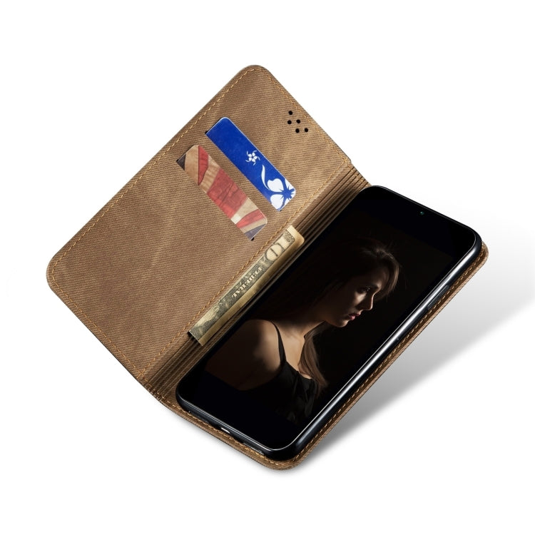 Funda de Cuero con Textura Vaquera para Huawei Nova 13 Pro 5G (Caqui)