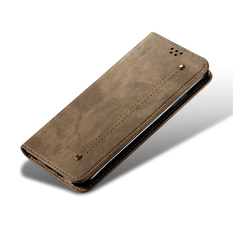 Funda de Cuero con Textura Vaquera para Huawei Nova 13 Pro 5G (Caqui)