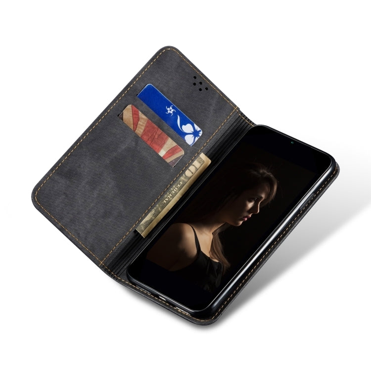 Funda de Cuero con Textura Vaquera para Huawei Nova 13 Pro 5G (Negra)