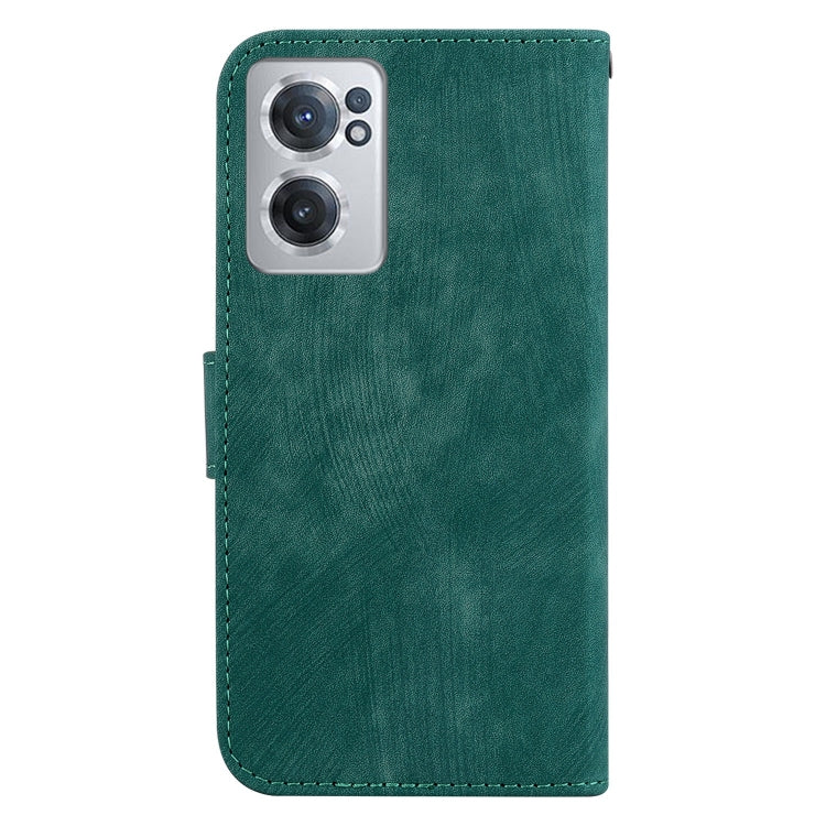 Funda para OnePlus Nord Ce 2 5G de Cuero con Relieve Little Tiger (Verde)