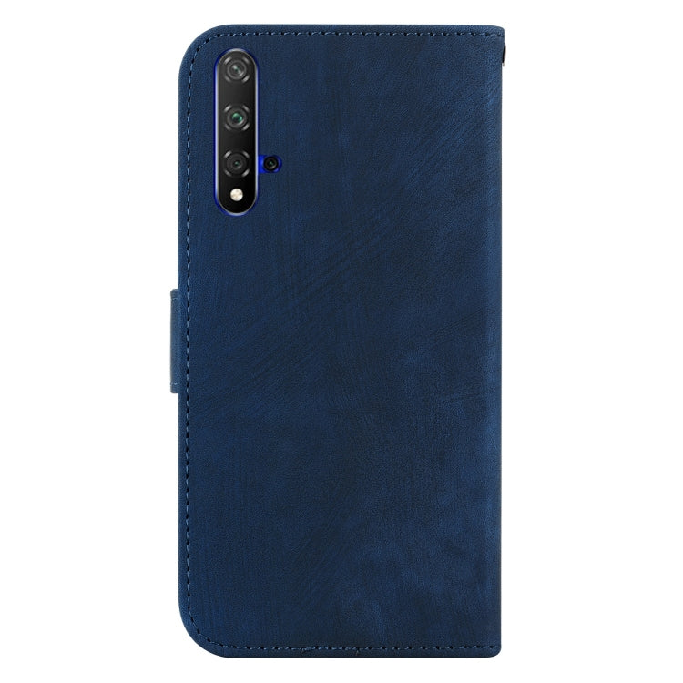 Funda para Huawei Nova 5T Honor 20 de Cuero con Relieve Little Tiger (Azul Oscuro)