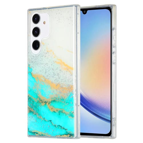 Estuche para Teléfono Samsung Galaxy A34 5G Imd Mármol Doble Cara (Blanco Verde)