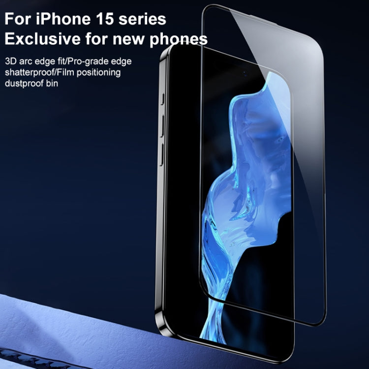 Película de Vidrio Templado Momax iPhone 15 0,3mm 3D Pantalla Completa (Negro) - MOVILSTORE