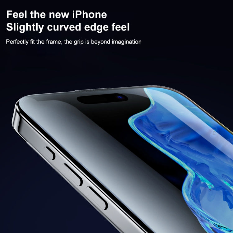 Película de Vidrio Templado Momax iPhone 15 0,3mm 3D Pantalla Completa (Negro) - MOVILSTORE