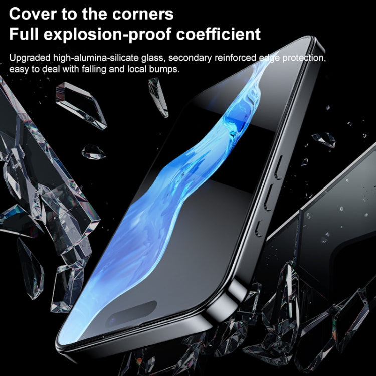 Película de Vidrio Templado Momax iPhone 15 0,3mm 3D Pantalla Completa (Negro) - MOVILSTORE