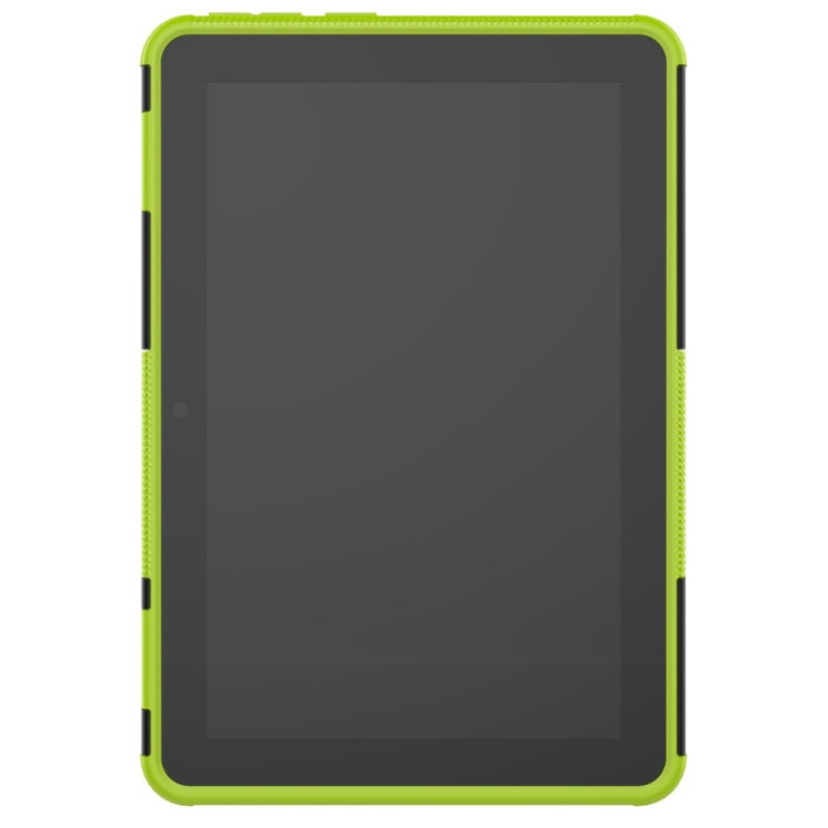 Funda Protectora para Amazon Fire HD 8 (2020) TPU + PC Antigolpes con Textura Neumáticos y Soporte (Verde)